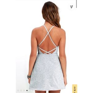 Soft Strumming Heather Grey A-Line Dress